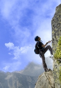 Man Climbing Mountain