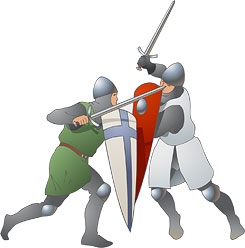 Knights Fighting Knights Fighting